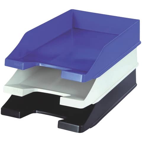 Vaschetta portacorrispondenza accatastabile KLASSIK A4/C4 HAN in polistirolo blu lucido - 1027-X-14